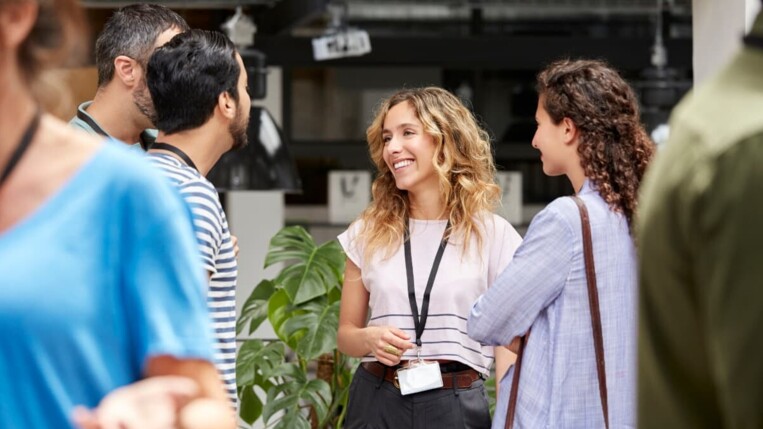 Professionals are discussing during meeting