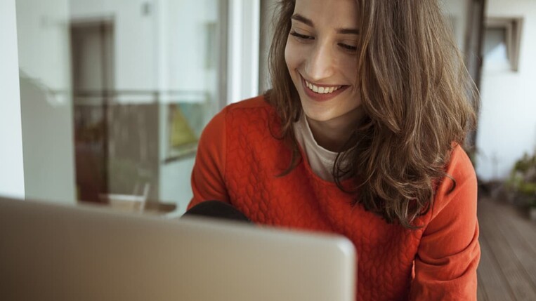 woman working on computer