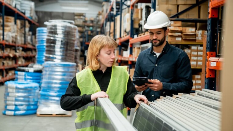 warehouse staff count solar panels